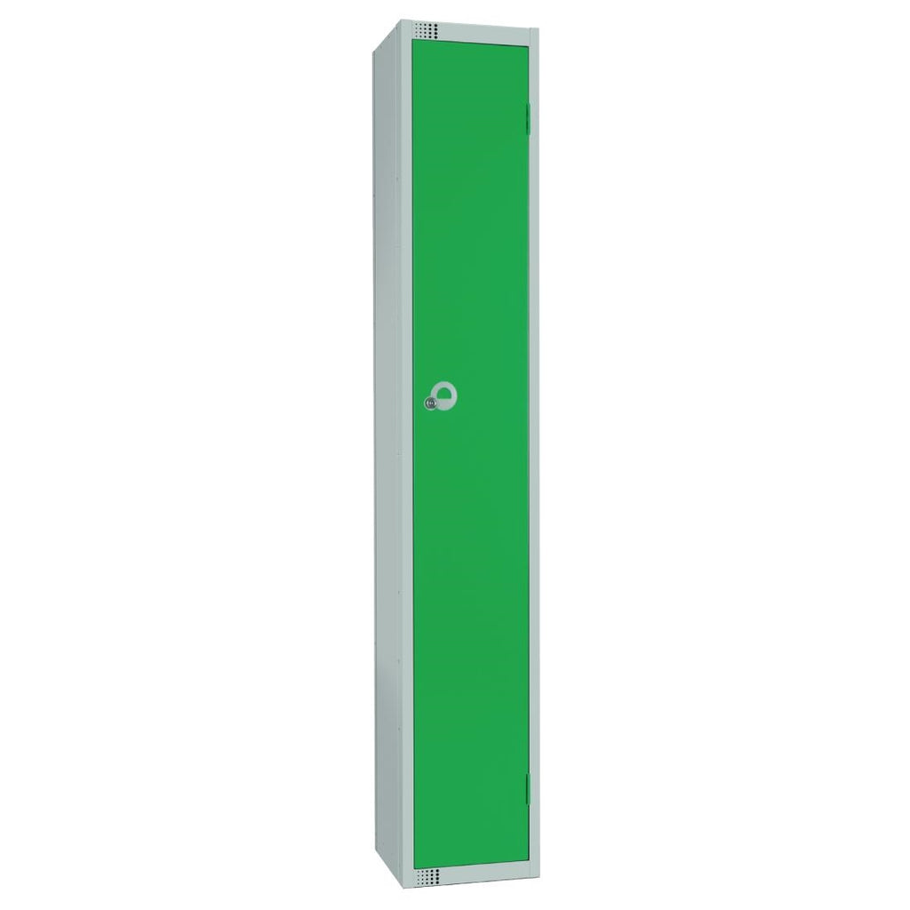 Elite Single Door Camlock Locker Green - W984-C Steel Lockers 450mm Deep Elite Lockers   