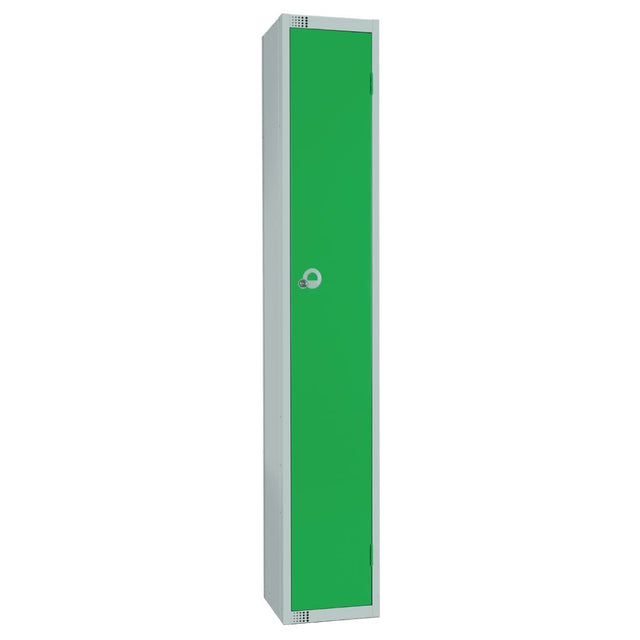 Elite Single Door Camlock Locker Green - W984-C Steel Lockers 450mm Deep Elite Lockers   