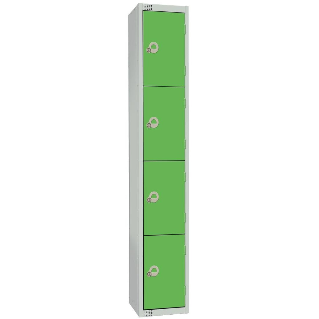 Elite Four Door Electronic Combination Locker Green - W987-EL Steel Lockers 450mm Deep Elite Lockers   