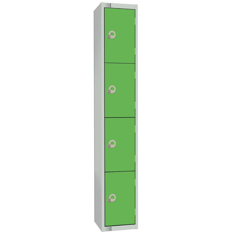 Elite Four Door Electronic Combination Locker Green - W987-EL Steel Lockers 450mm Deep Elite Lockers   
