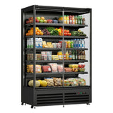 Prodis Panoramic Frameless Glass Door Multideck Black | XMD1250-MK2-K Refrigerated Merchandisers Prodis