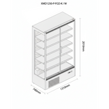 Prodis Panoramic Frameless Glass Door Multideck Black | XMD1250-MK2-K Refrigerated Merchandisers Prodis