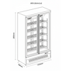 Prodis Heavy Duty Low Energy Double Door Display Freezer | XPD1250-N-MK2