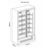 Prodis Heavy Duty Low Energy Double Door Display Freezer | XPD1250-N-MK2