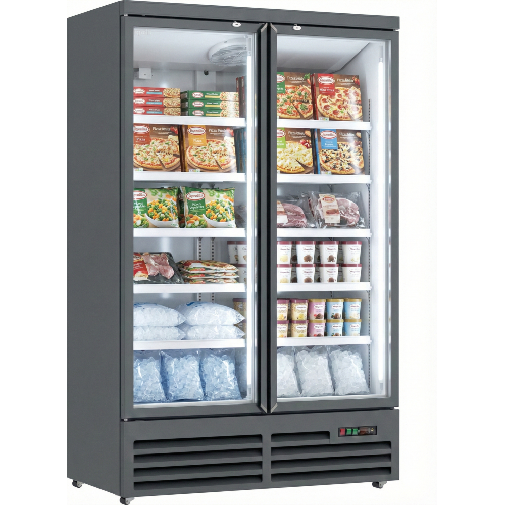 Prodis Heavy Duty Low Energy Double Door Display Freezer | XPD1250-N-MK2