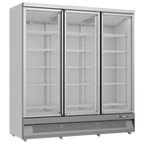 Prodis Heavy Duty Low Energy Triple Door Display Fridge | XPD1850-P-G-LE Upright Glass Door Fridges Prodis