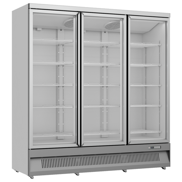 Prodis Heavy Duty Low Energy Triple Door Display Fridge | XPD1850-P-G-LE Upright Glass Door Fridges Prodis