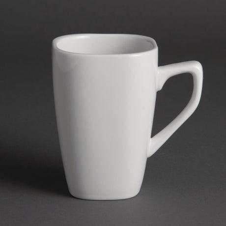 Olympia Whiteware Rounded Square Mugs 284ml 10oz (Pack of 12) - Y108 Olympia Crockery Olympia   