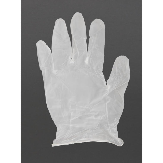 Vogue Powder-Free Vinyl Gloves Clear Large (Pack of 100) - Y247-L  Hygiplas   
