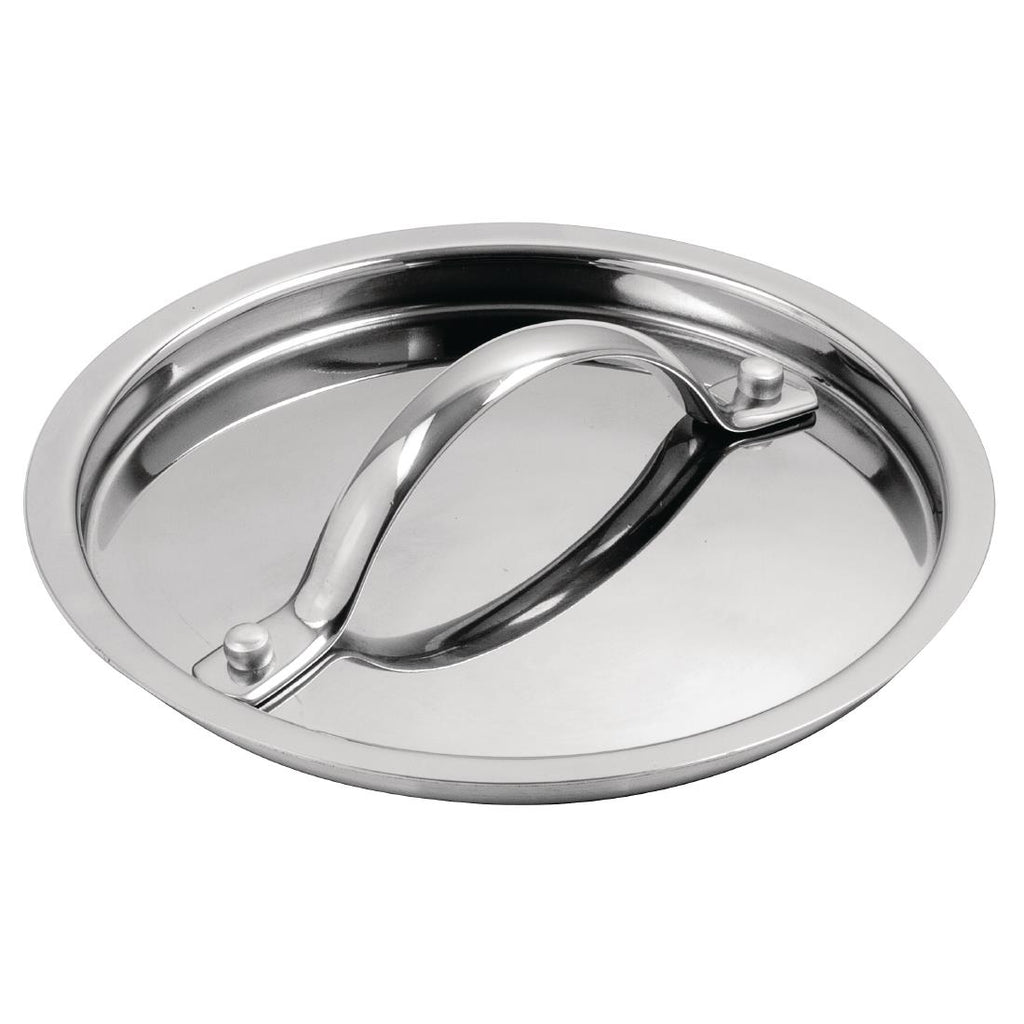 Vogue Stainless Steel & Aluminium Tri-Wall Saucepan Lid 14cm - Y422  Vogue   