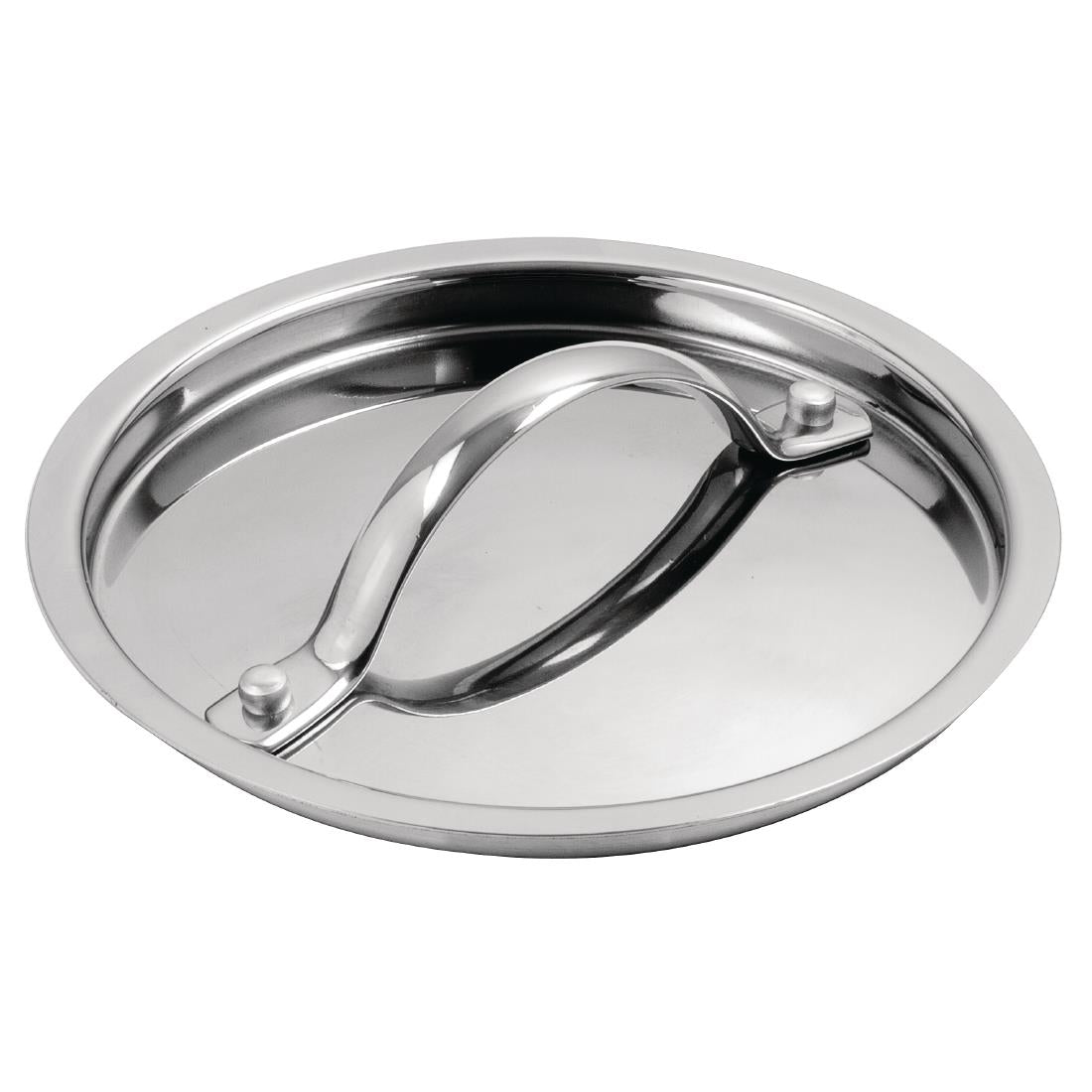 Vogue Stainless Steel & Aluminium Tri-Wall Saucepan Lid 14cm - Y422  Vogue   