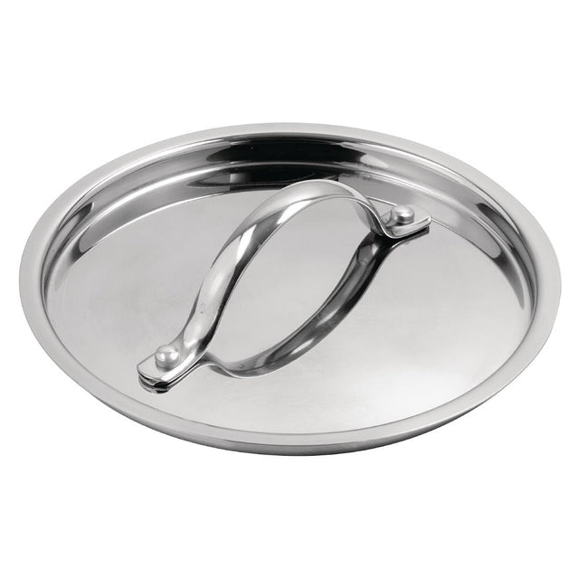 Vogue Stainless Steel & Aluminium Tri-Wall Saucepan Lid 16cm - Y423  Vogue   