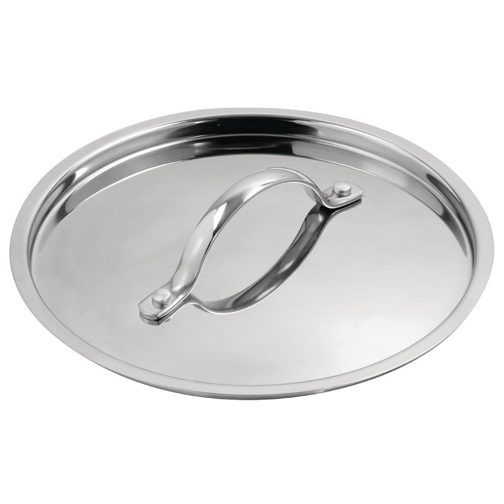 Vogue Stainless Steel & Aluminium Tri-Wall Saucepan Lid 20cm - Y424  Vogue   