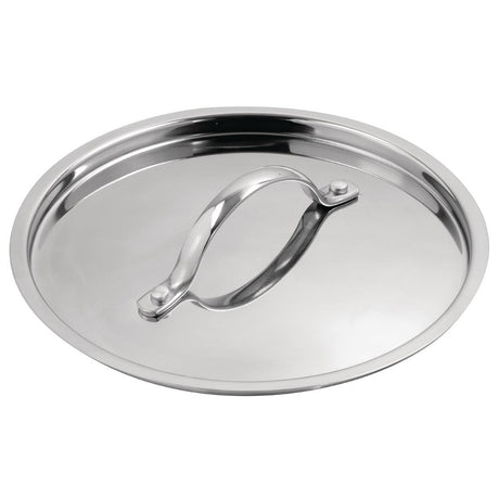 Vogue Stainless Steel & Aluminium Tri-Wall Saucepan Lid 20cm - Y424  Vogue   