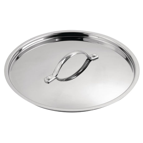 Vogue Stainless Steel & Aluminium Tri-Wall Stew Pan Lid 24cm - Y425 Casserole & Stew Pans Vogue