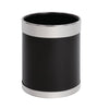 Bolero Black Waste Paper Bin with Silver Rim - Y805  Bolero   