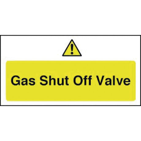 Gas Shut Off Valve Sign - Y913  Vogue   