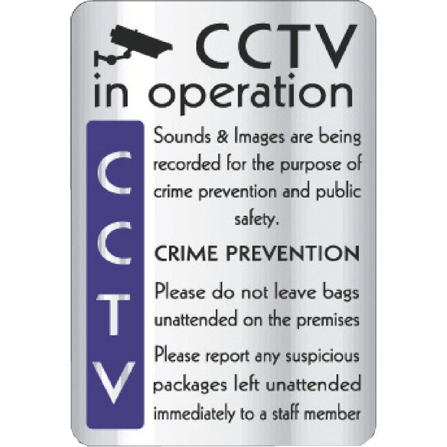Vogue CCTV In Operation Crime Prevention Sign - Y928  Vogue   