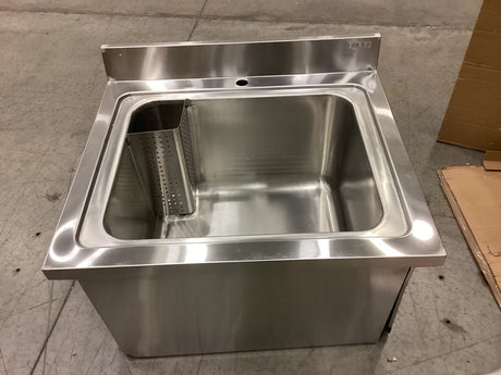 Empire Single Pot Wash Sink – Stainless Steel Catering Sink with Undershelf | PW-800-CB-1 - Graded Item Pot Wash Sinks Empire