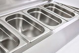Sterling Pro Cobus Topping Well Stainless Steel Lid 6 x GN1/4 - SPT1400-330-SS VRX Topping Units Sterling Pro   