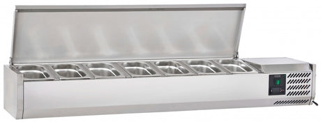 Sterling Pro Cobus Topping Well Stainless Steel Lid 7 x GN1/4 - SPT1600-330-SS VRX Topping Units Sterling Pro   