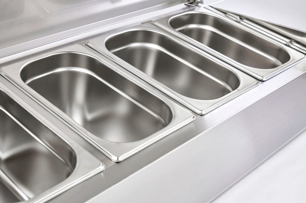 Sterling Pro Cobus Topping Well Stainless Steel Lid 7 x GN1/4 - SPT1600-330-SS VRX Topping Units Sterling Pro   