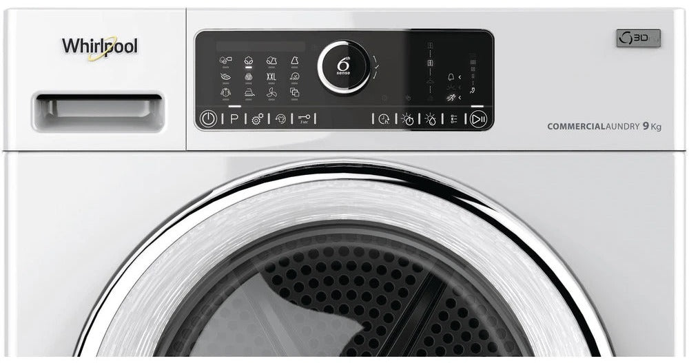 Whirlpool Omnia 6th Sense Heat Pump Condenser Dryer 9kg - AWZ9HP-PRO Commercial Tumble Dryers Whirlpool