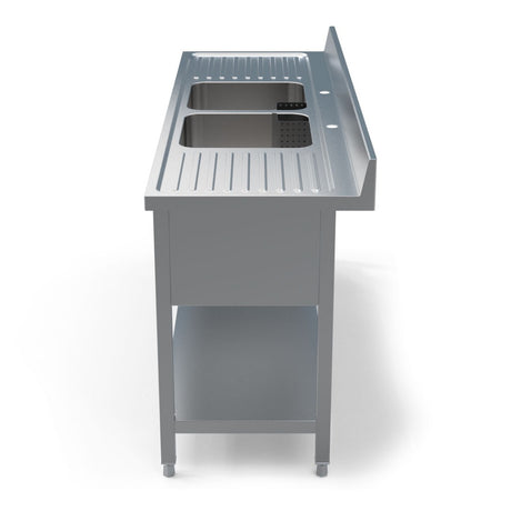 Empire Commercial Stainless Steel Double Bowl Sink – Double Drainer 1800mm Wide | 1800-600 Double Bowl Sinks Empire