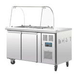 Polar U-Series Double Door Refrigerated Gastronorm Saladette Counter - CT393 Saladette Counters Polar   