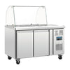 Polar U-Series Double Door Refrigerated Gastronorm Saladette Counter - CT393 Saladette Counters Polar   