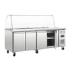 Polar U-Series Four Door Refrigerated Gastronorm Saladette Counter - CT395 Saladette Counters Polar   