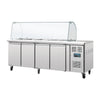 Polar U-Series Four Door Refrigerated Gastronorm Saladette Counter - CT395