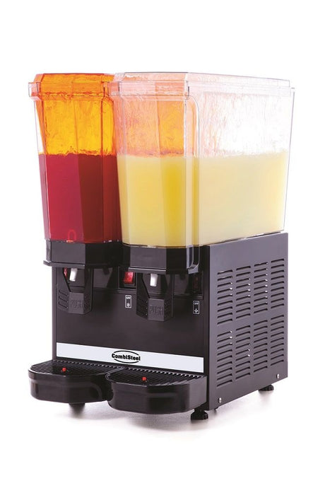 Combisteel Double Tank Chilled Drinks Dispenser 2 x 20 Litre for Non-Particulate Clear Drinks - 7065.0030