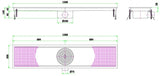 Combisteel Kitchen Drainage Floor Gully 1368 x 300mm Fixed Horizontal - 7075.0115 Kitchen Floor Gullies & Grids Combisteel   