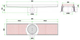 Combisteel Kitchen Drainage Floor Gully 891 x 200mm Fixed Horizontal - 7075.0125 Kitchen Floor Gullies & Grids Combisteel   