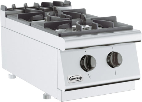 Combisteel 2 Burner Gas Hob Cooking Top Stove 700 Series - 7178.0200 Commercial Boiling Tops & Gas Hobs Combisteel   