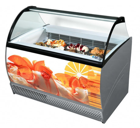 Combisteel Isabella Ice Cream Counter Display Freezer 10 x 5 Litre - 7295.0020 Ice Cream Display Freezers Combisteel   