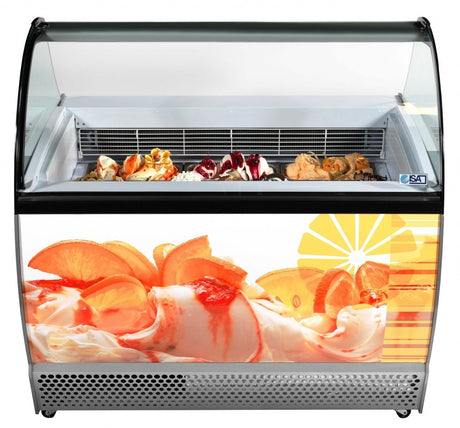 Combisteel Isabella Ice Cream Counter Display Freezer 10 x 5 Litre - 7295.0020 Ice Cream Display Freezers Combisteel   