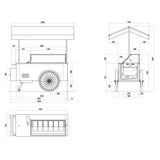 Combisteel Mobile Ice Cream Gelato Display Cart Carrettino 6 - 7295.0065 Ice Cream Display Freezers Combisteel   