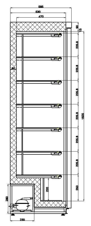 Combisteel Single Door Upright Storage Freezer Stainless Steel - 7450.0570 Refrigeration Uprights - Single Door Combisteel