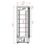 Combisteel Single Glass Door Display Cooler Fridge JDE-600R - 7455.2212 Refrigerated Floor Standing Display Combisteel   