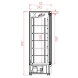 Combisteel Triple Hinged Glass Door Fridge Merchandiser JDE-1530R BL 1530Ltr - 7455.2235 Upright Triple Bottle Coolers Combisteel   