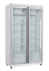 Combisteel Double Hinged Glass Door Fridge Merchandiser AVL-785R 785Ltr - 7455.3300 Upright Double Glass Door Chillers Combisteel   