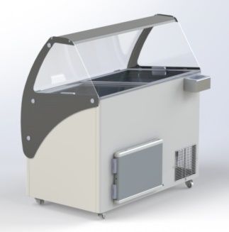 Combisteel Bali Ice Cream Counter Display Freezer 9 x 5 Litre - 7472.0100 Ice Cream Display Freezers Combisteel   