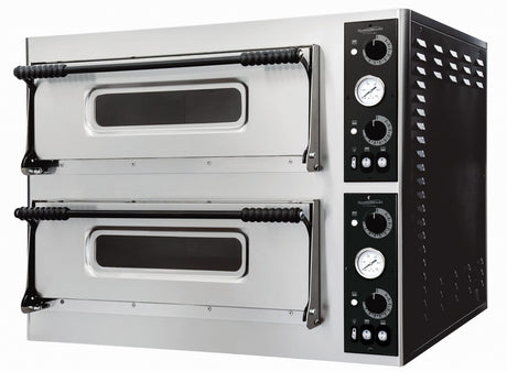 Combisteel Electric Twin Deck Pizza Oven 6 x 12 Inch - 7482.0025 Twin Deck Pizza Ovens Combisteel   