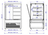 Combisteel Nero Deli Patisserie Flat Glass Display Fridge - 7486.0090 Refrigerated Floor Standing Display Combisteel   