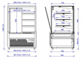 Combisteel Nero Deli Patisserie Flat Glass Display Fridge - 7486.0090 Refrigerated Floor Standing Display Combisteel   