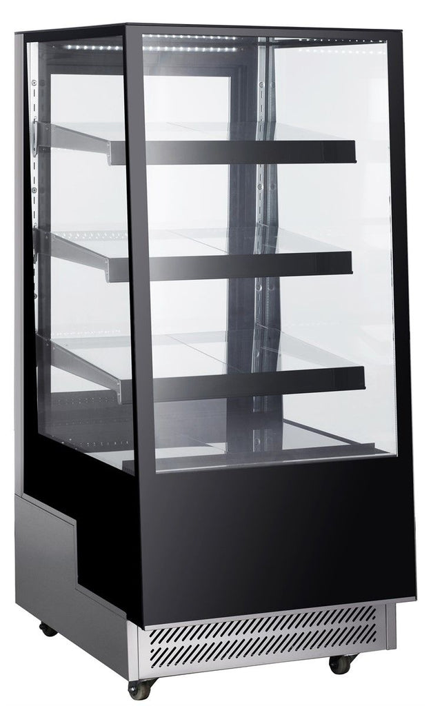 Combisteel Deli Patisserie Flat Glass Display Fridge 300 Ltr - 7487.0220 Refrigerated Floor Standing Display Combisteel   