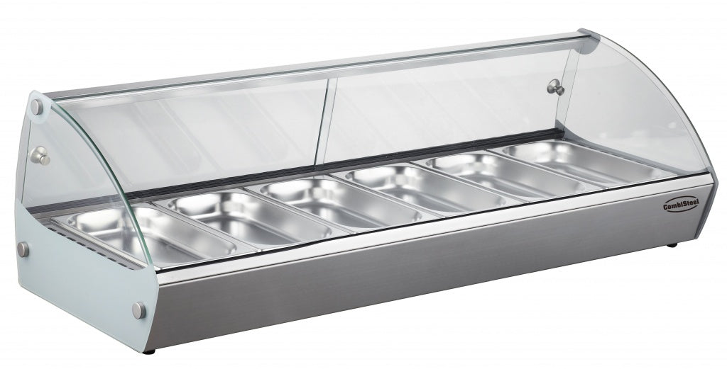 Combisteel Countertop Heated Food Display Merchandiser 6 x 1/3GN - 7487.0140 Heated Counter Top Displays Combisteel   