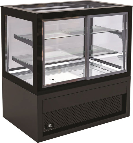 Combisteel Deli Patisserie Flat Glass Display Fridge 750 Ltr - 7489.5460 Refrigerated Floor Standing Display Combisteel   